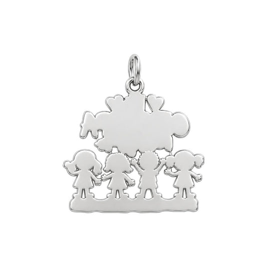 Grandpa’s Cherished Grandkids Charm Bracelet – Personalized Grandpa – back of the charm, engraving area