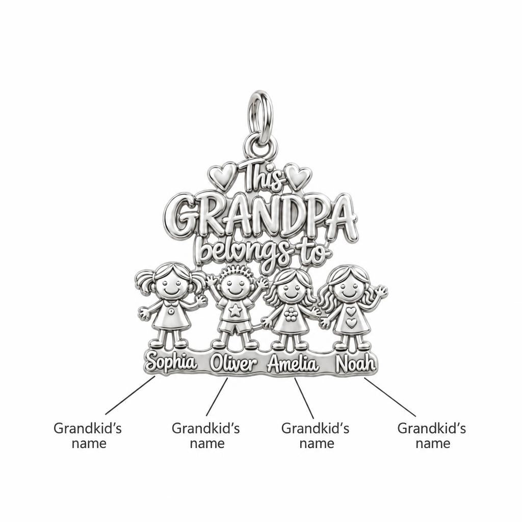 Grandpa’s Cherished Grandkids Charm Bracelet – Personalized Grandpa – personalization guide