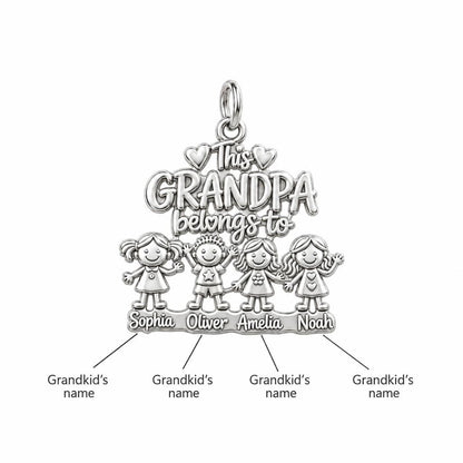 Grandpa’s Cherished Grandkids Charm Bracelet – Personalized Grandpa – personalization guide