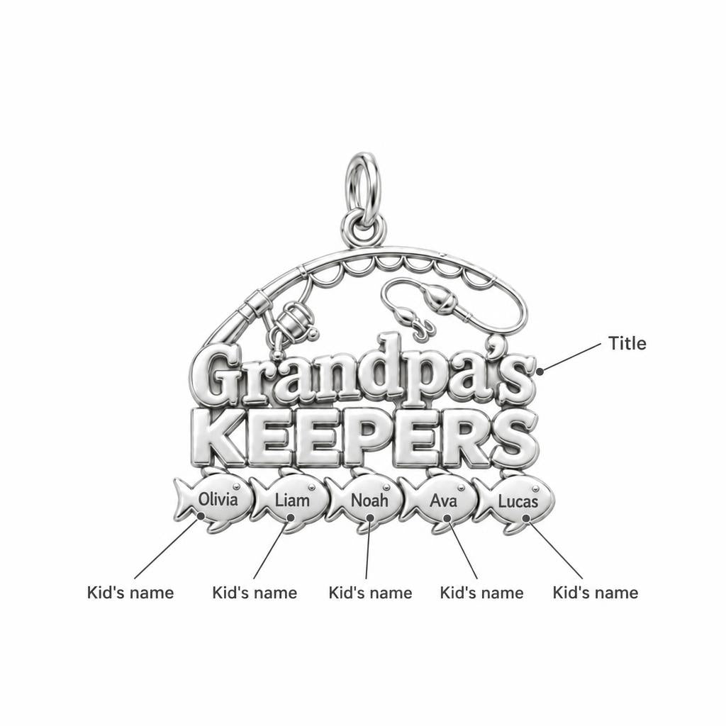 Grandpa's Keepers Charm Bracelet – Personalized Grandpa Gift – personalization guide