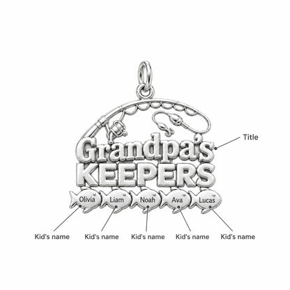 Grandpa's Keepers Charm Bracelet – Personalized Grandpa Gift – personalization guide