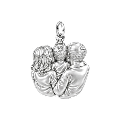 Grandparents Love Portrait Charm Bracelet – Personalized Nana Gift – back of the charm, engraving area