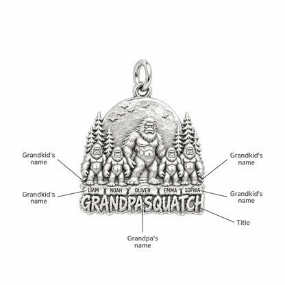 Grandpasquatch Legend Charm Bracelet – Personalized Grandpa Gift – personalization guide