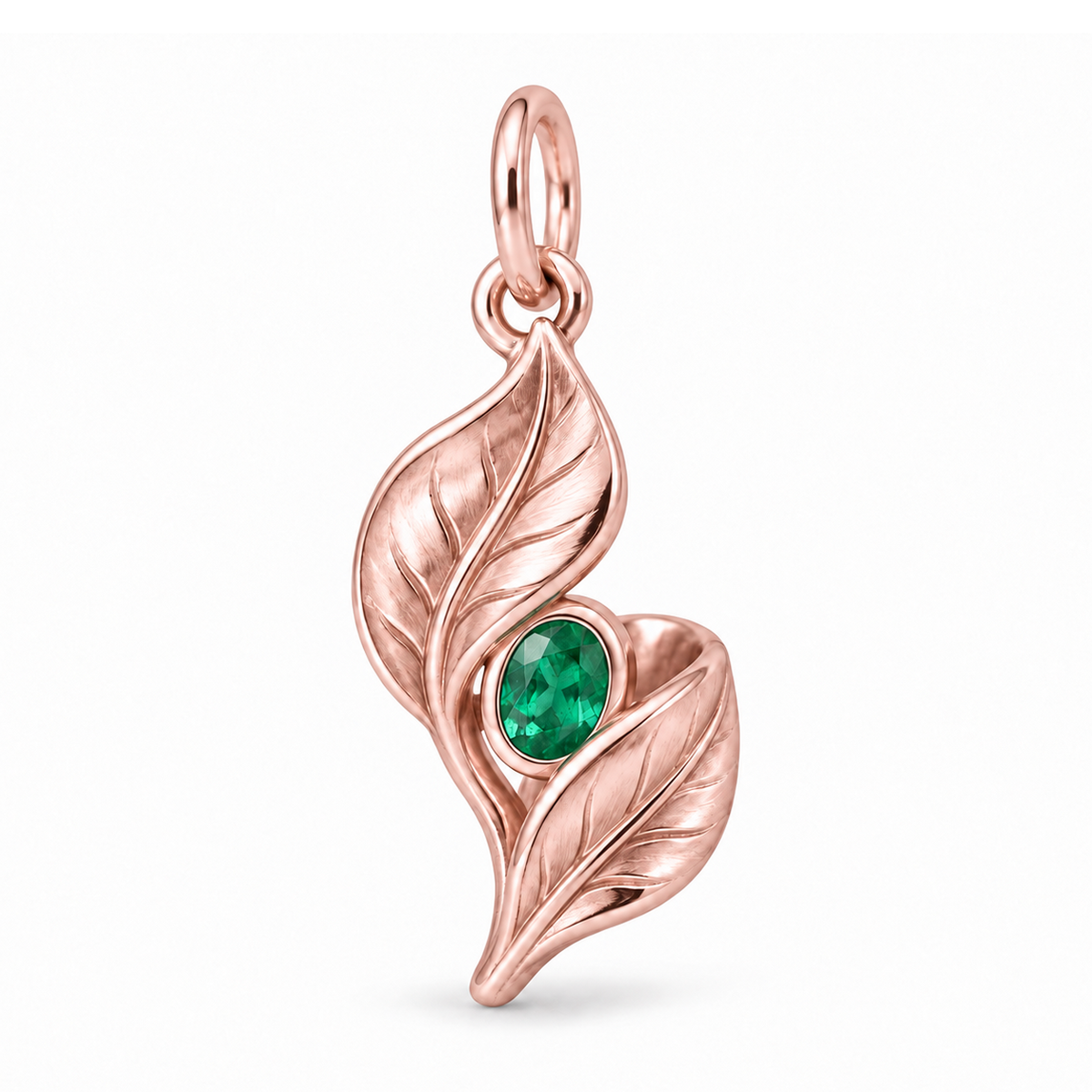 Green Leaf Charm — Rose Gold | charm-topics-remaining-444-2026-09-14 | topic-088