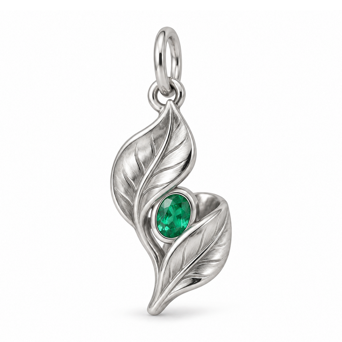 Green Leaf Charm — Silver | charm-topics-remaining-444-2026-09-14 | topic-088