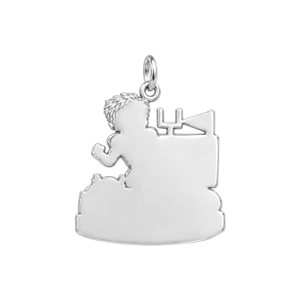 Gridiron Dreams Charm Bracelet – Personalized Mom Gift – back of the charm, engraving area