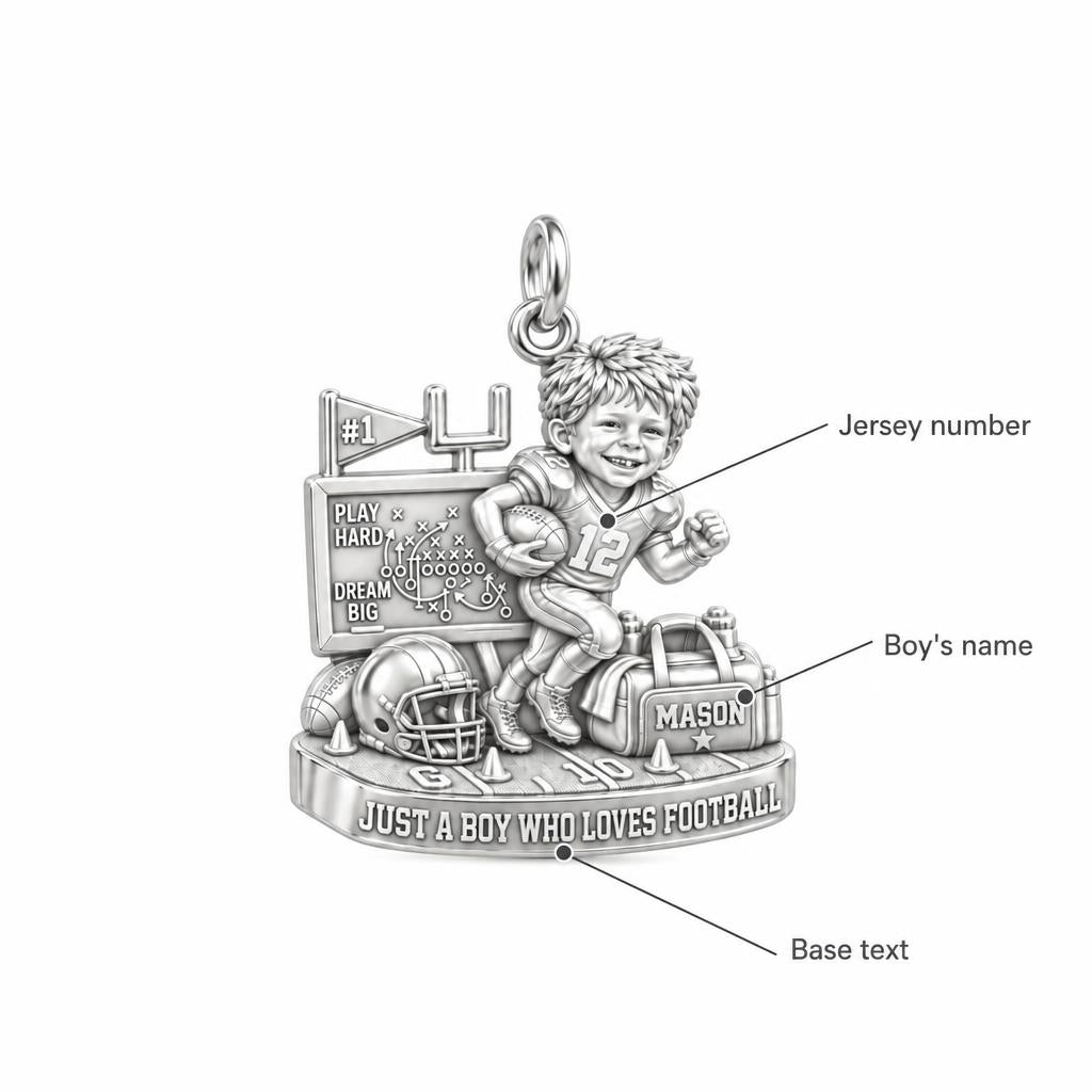 Gridiron Dreams Charm Bracelet – Personalized Mom Gift – personalization guide