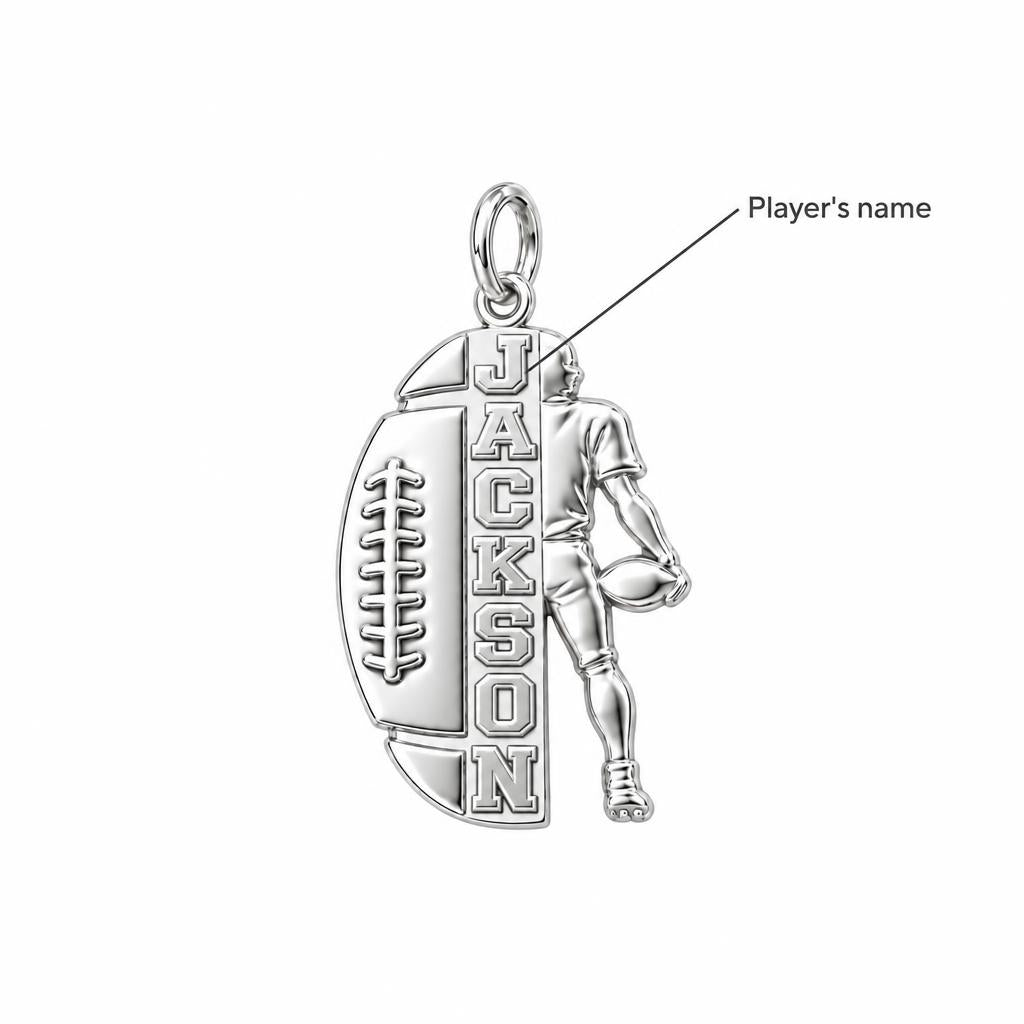 Gridiron Glory Charm Bracelet – Personalized Athlete Gift – personalization guide
