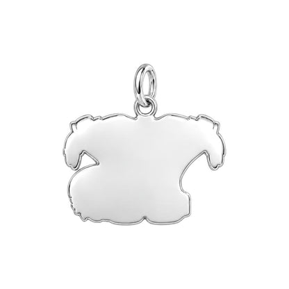 Gridiron Glory Jersey Charm Bracelet – Personalized Mom Gift – back of the charm, engraving area