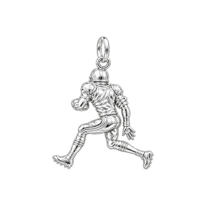 Gridiron Glory Player Charm Bracelet – Personalized Athlete Gift – back of the charm, engraving area