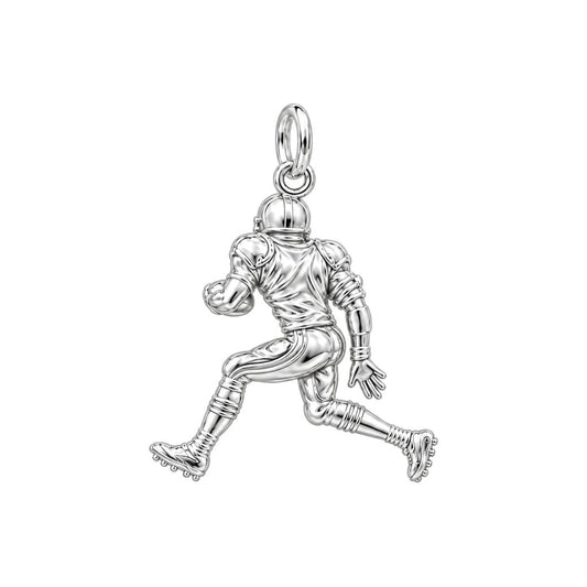Gridiron Glory Player Charm Bracelet – Personalized Athlete Gift – back of the charm, engraving area