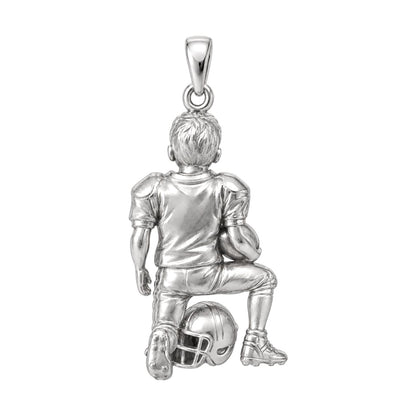 Gridiron Hero Charm Keychain – back of the charm, engraving area