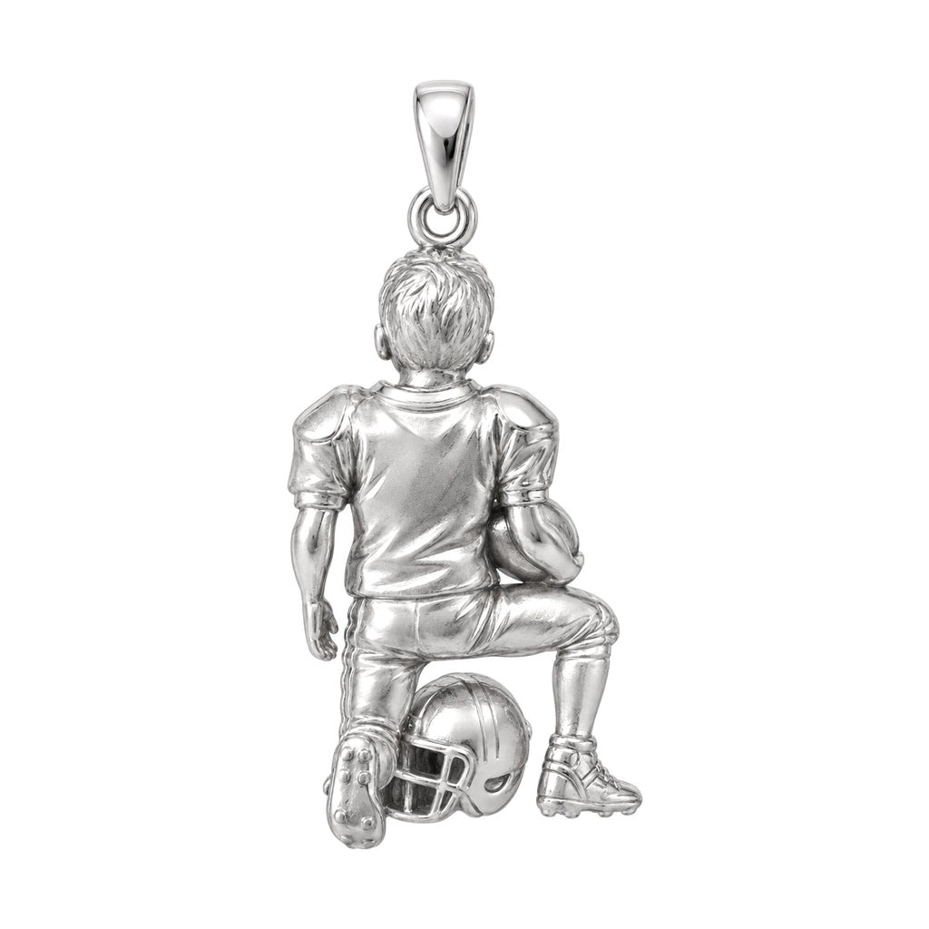 Gridiron Hero Charm Necklace Set – back of the charm, engraving area