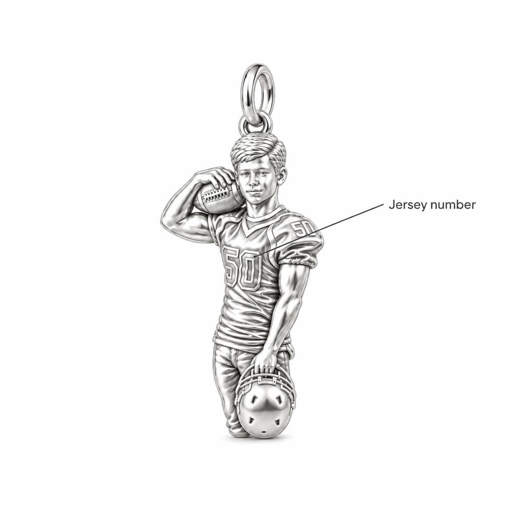 Gridiron Hero Photo Charm Bracelet – Personalized Mom Gift – personalization guide