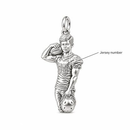 Gridiron Hero Photo Charm Bracelet – Personalized Mom Gift – personalization guide