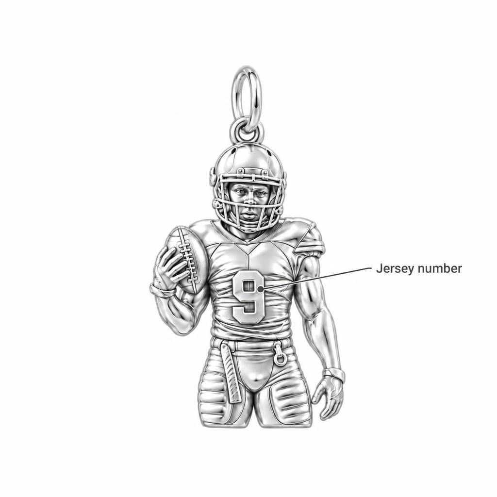 Gridiron Hero Portrait Charm Bracelet – Personalized Mom Gift – personalization guide