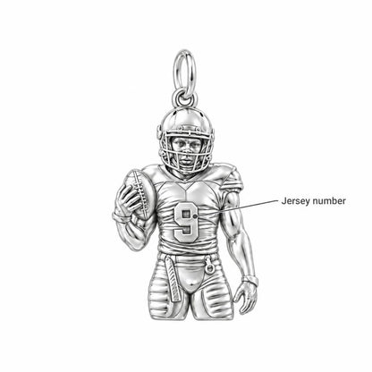 Gridiron Hero Portrait Charm Bracelet – Personalized Mom Gift – personalization guide