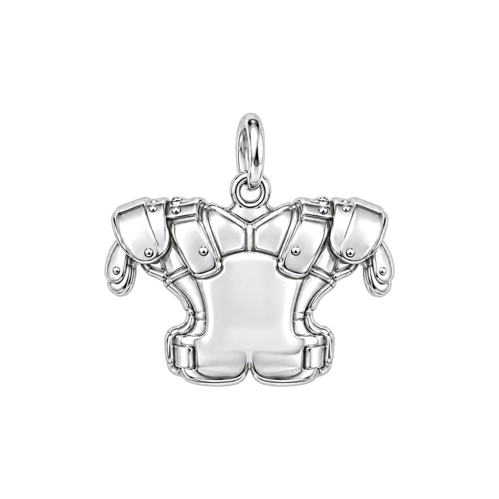 Gridiron Strength Charm Bracelet – Personalized Football Gift – back of the charm, engraving area