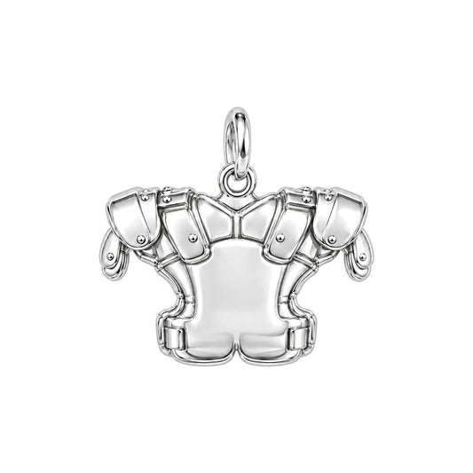 Gridiron Strength Charm Bracelet – Personalized Football Gift – back of the charm, engraving area