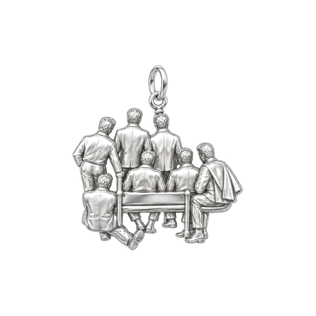 Groomsmen Brotherhood Charm Bracelet – Personalized Groom Gift – back of the charm, engraving area