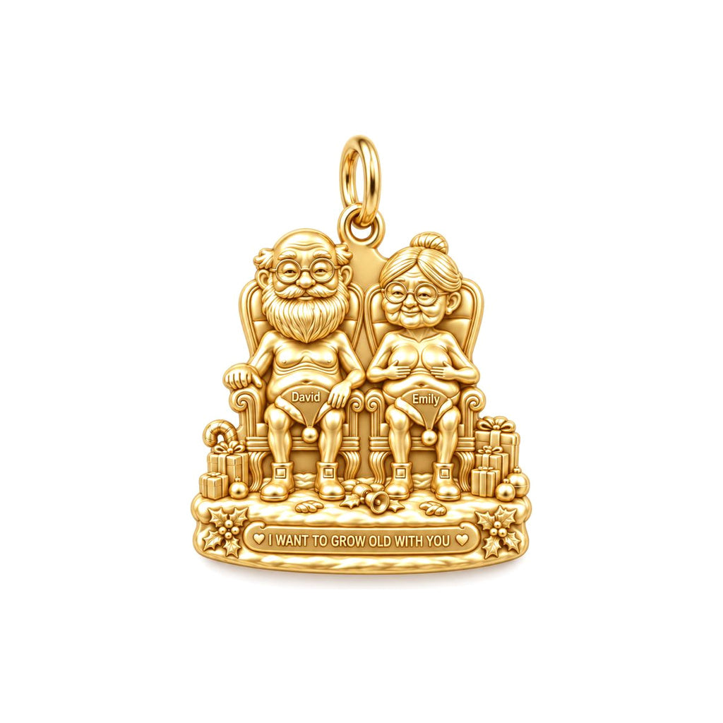 Grow Old Together Couple Charm and Polyester Cord Bracelet Set