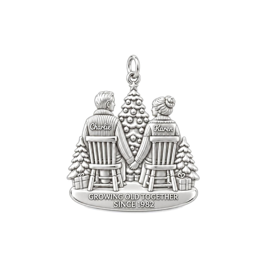Growing Old Together Charm and Polyester Cord Bracelet Set