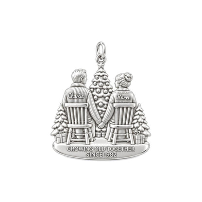 Growing Old Together Charm and Polyester Cord Bracelet Set