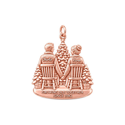 Growing Old Together Charm and Polyester Cord Bracelet Set