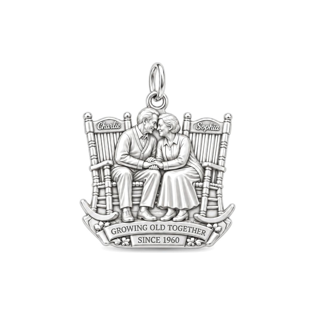 Growing Old Together Charm and Polyester Cord Bracelet Set