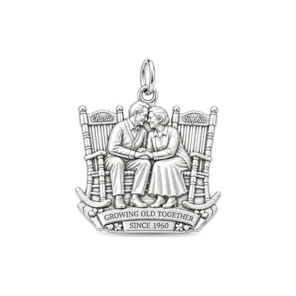 Growing Old Together Charm and Polyester Cord Bracelet Set