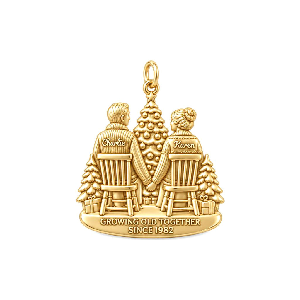 Growing Old Together Charm and Polyester Cord Bracelet Set