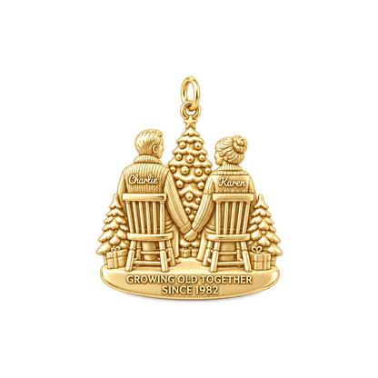 Growing Old Together Charm and Polyester Cord Bracelet Set