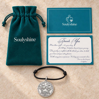 Growing Old Together Charm Bracelet – Personalized Couple Gift – Soulyshine velvet pouch and gift card