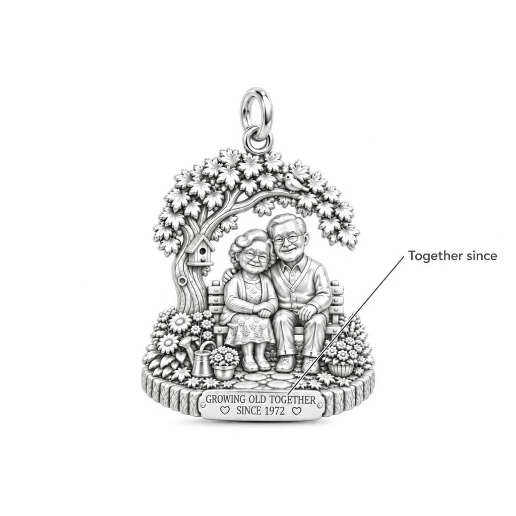 Growing Old Together Charm Bracelet – Personalized Couple Gift – personalization guide