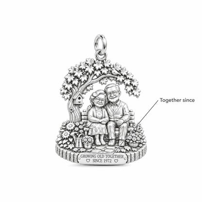 Growing Old Together Charm Bracelet – Personalized Couple Gift – personalization guide