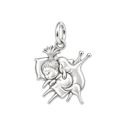 Growing Up Together Charm and Polyester Cord Bracelet Set