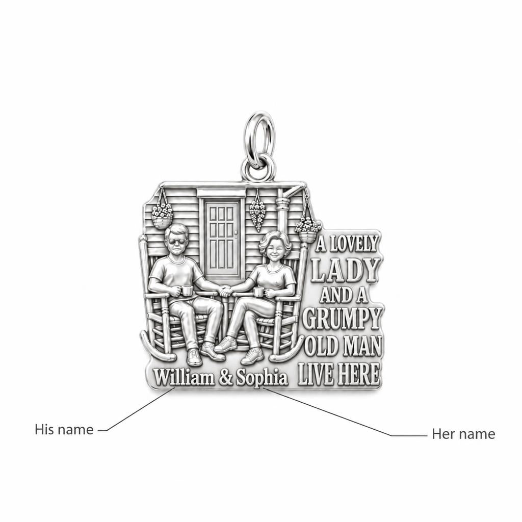 Grumpy Man and Lovely Lady Charm Bracelet – Personalized Couple Gift – personalization guide