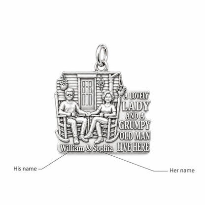 Grumpy Man and Lovely Lady Charm Bracelet – Personalized Couple Gift – personalization guide