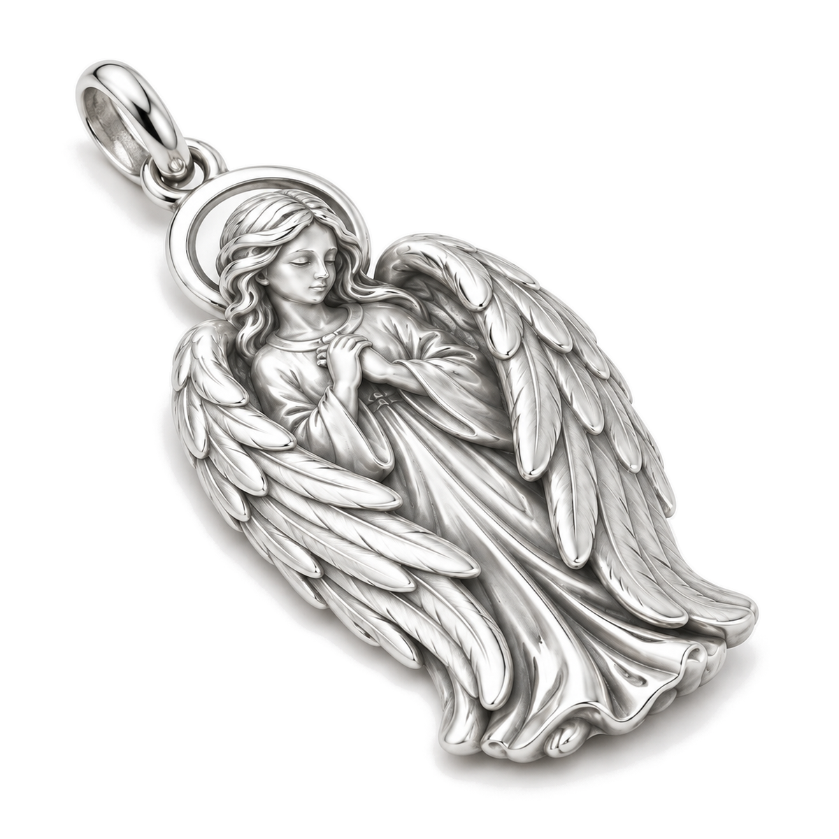 Guardian Angel Charm — Silver Super Macro | charm-topics-remaining-444-2026-09-14 | topic-015