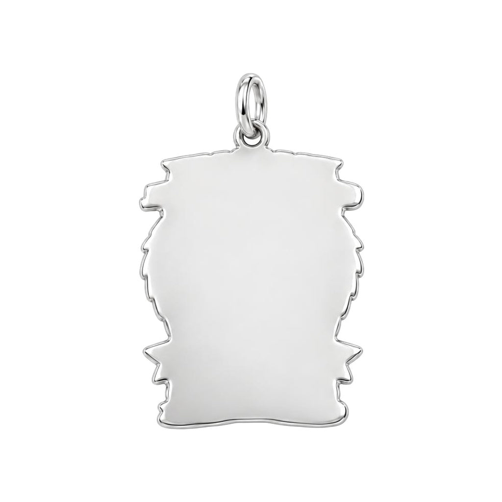 Guardian Angel Dad Charm Bracelet – Personalized Dad Gift – back of the charm, engraving area