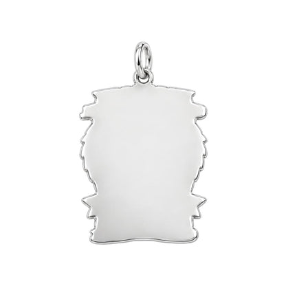 Guardian Angel Dad Charm Bracelet – Personalized Dad Gift – back of the charm, engraving area