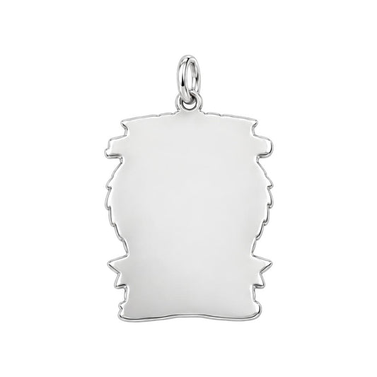 Guardian Angel Dad Charm Bracelet – Personalized Dad Gift – back of the charm, engraving area