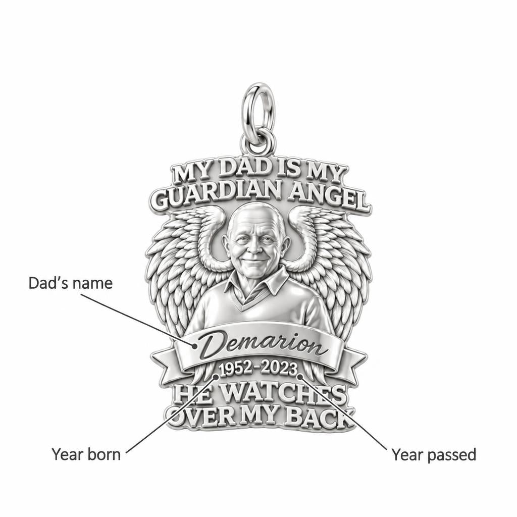 Guardian Angel Dad Charm Bracelet – Personalized Dad Gift – personalization guide