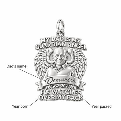 Guardian Angel Dad Charm Bracelet – Personalized Dad Gift – personalization guide