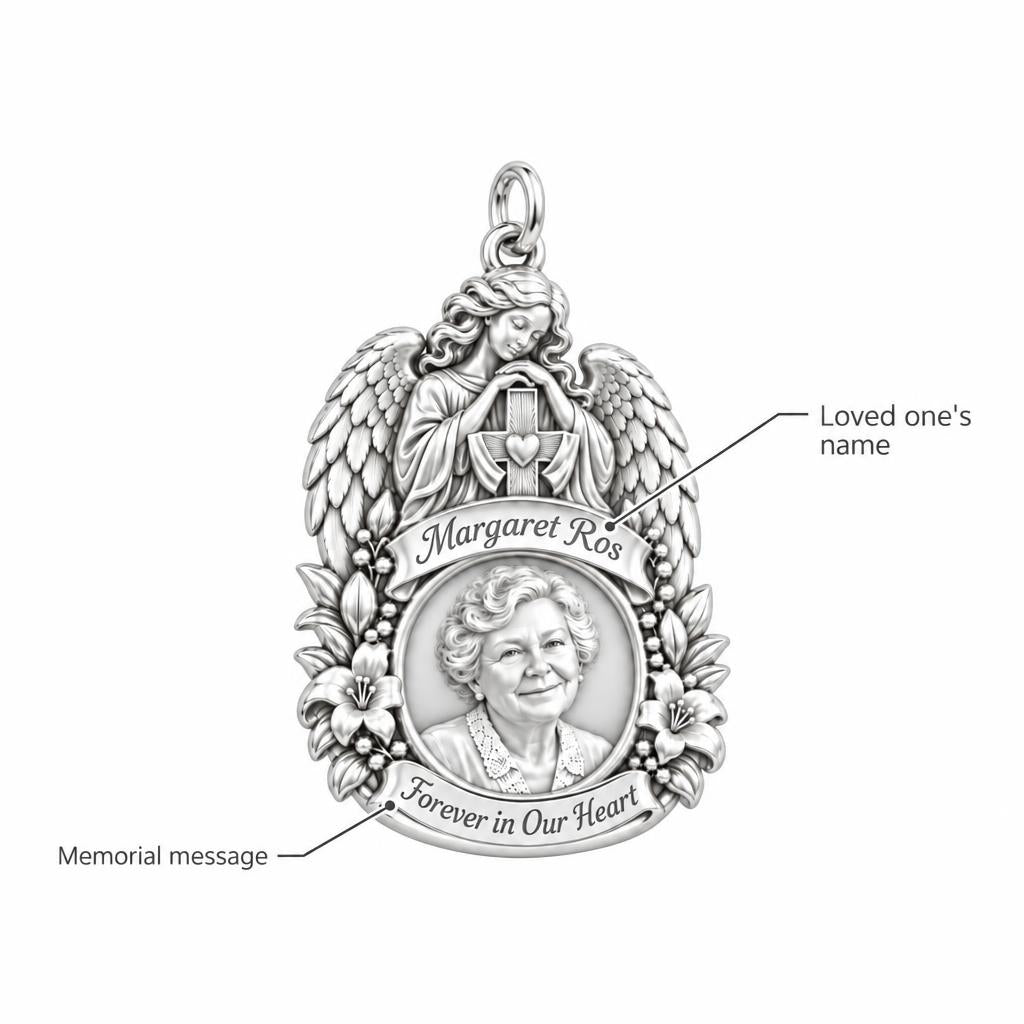 Guardian Angel Memorial Charm Bracelet – Personalized Bereavement Gift – personalization guide