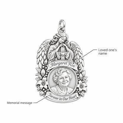 Guardian Angel Memorial Charm Bracelet – Personalized Bereavement Gift – personalization guide