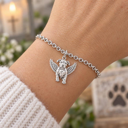 Guardian Angel Pup Charm Bracelet Set – worn / in use