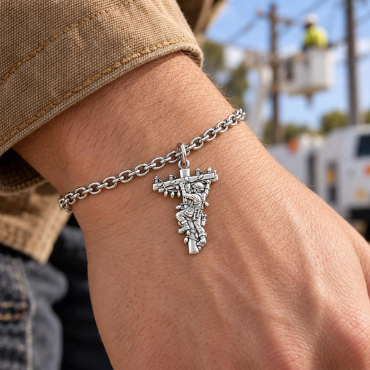 Guardian Lineman Light Charm Bracelet Set – worn / in use