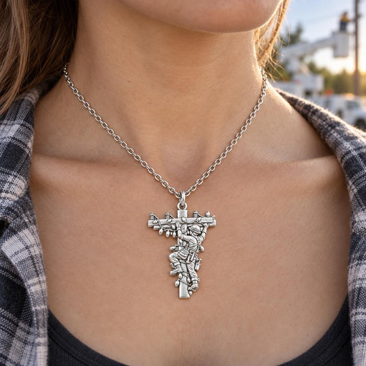 Guardian Lineman Light Charm Necklace Set – worn / in use