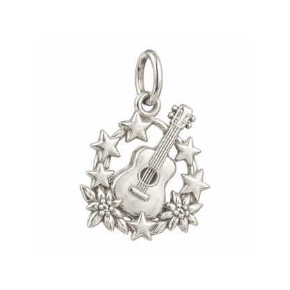 Guitar and Seven Stars Charm — Silver — 50-works-silver-20260916-143